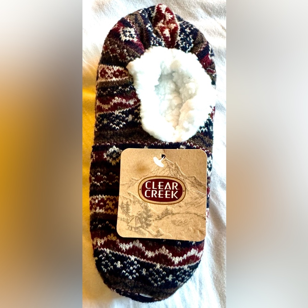 Large Sock slippers with non slip nubs on the bottom